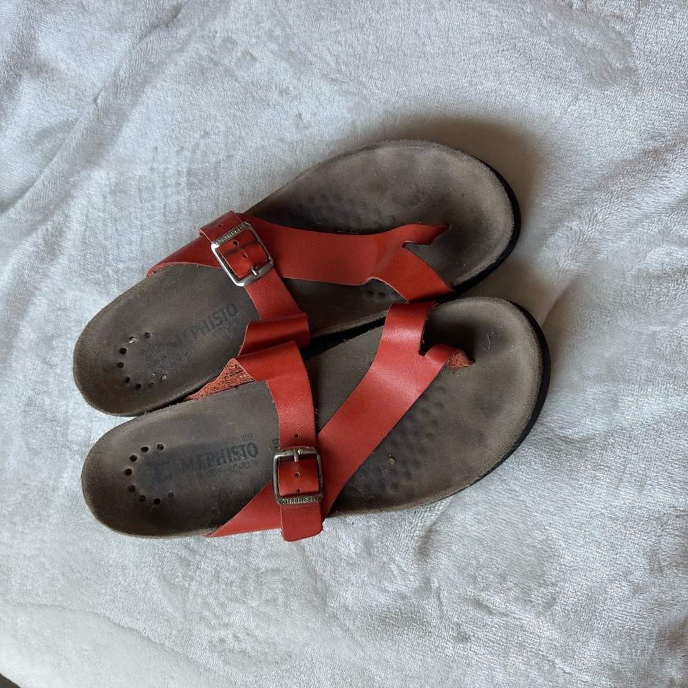 Mephisto Coral Buckle Sandals